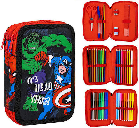 Cerda Marvel Avengers Κασετίνα Γεμάτη Μπλε