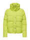 Only Women's Short Puffer Jacket for Spring or Autumn Limeade