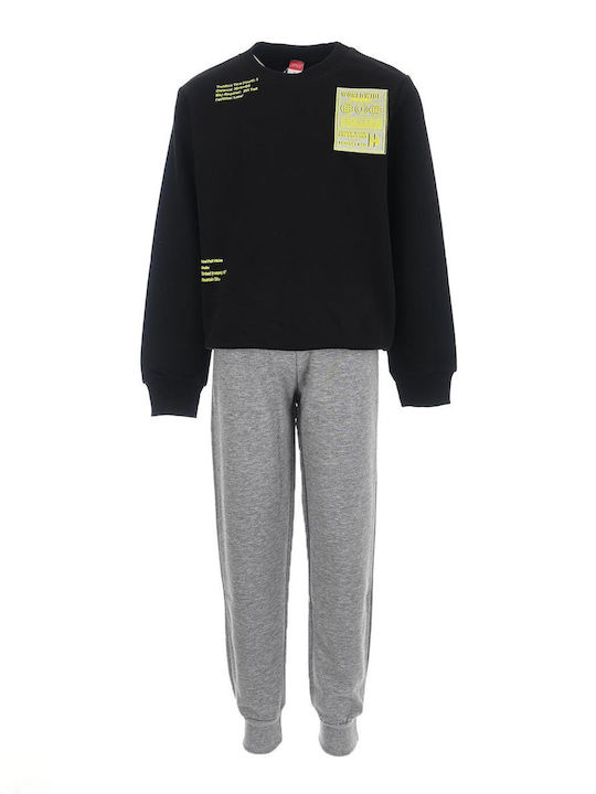 Joyce Kids Sweatpants Set Black 2pcs