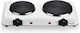 Muhler Enamel Countertop Double Burner White