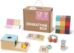 Elineli Toys Montessori Joc Educațional Cunoștințe din Lemn pentru 1-3 Ani