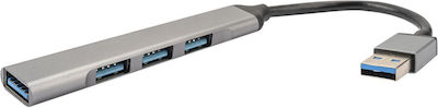 4Smarts USB 3.0 Hub 4 Porturi cu conexiune USB-A Gri