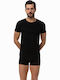 Men's Undershirts Short-sleeved in Black Color 2Pack
