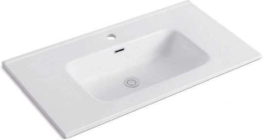 KLP Piccolo Deasupra Blatului Chiuvetă Porțelan 91.5x46.5x17cm Alb
