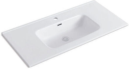 KLP Piccolo Countertop Sink Porcelain 81.5x46.5x17cm White