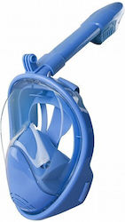 Speed Μάσκα Θαλάσσης Σιλικόνης Full Face με Αναπνευστήρα Παιδική XS σε Γαλάζιο χρώμα
