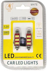 EJC Car Lamps T10 C5W LED Cold White 2 Pieces
