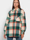 Funky Buddha Women's Checked Long Sleeve Shirt Multicolor