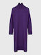 Funky Buddha Midi Dress Knitted with Slit Purple
