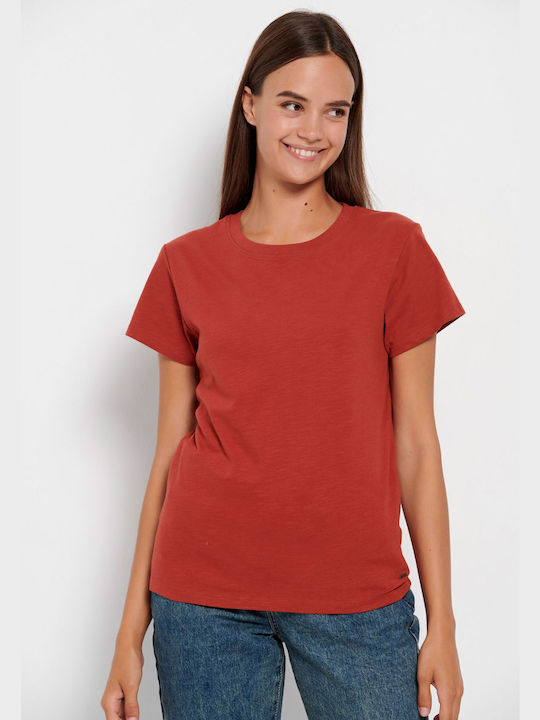Funky Buddha Damen T-Shirt Rot
