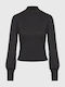 Funky Buddha Women's Athletic Blouse Long Sleeve Black
