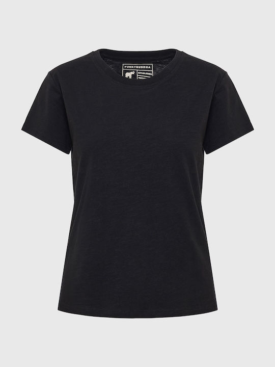 Funky Buddha Women's Sport T-shirt Black FBL008-100-04-BLACK