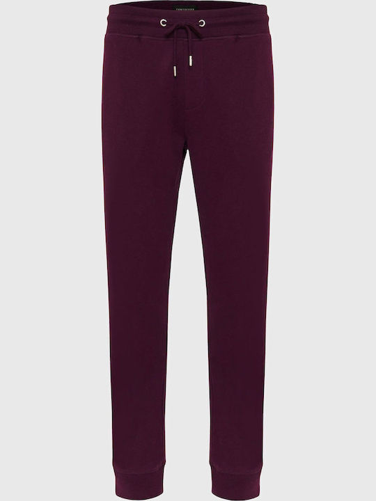 Sweatpants with Elastic Burgundy