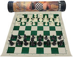 Chess Leather Folding Roll 35x35cm