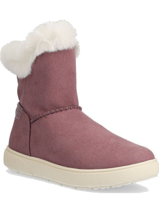 Theleven Suede Παιδικά Μποτάκια με Φερμουάρ Μωβ