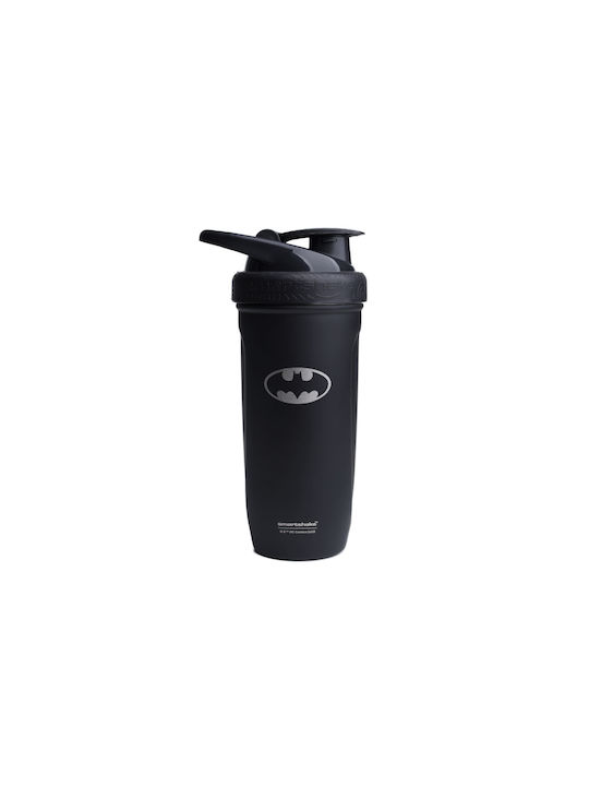 SmartShake Smart Reforced Steel Batman Shaker Πρωτεΐνης 900ml Ανοξείδωτο Μαύρο