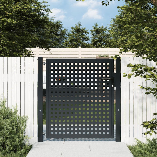 vidaXL Metalltür für Zaun in Gray Farbe 1.5x1.05m
