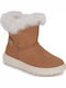 Theleven Suede Kids Boots with Zipper Brown
