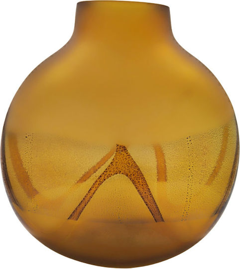 Murano Dekorative Glasvase Braun 41x38,5xH15cm