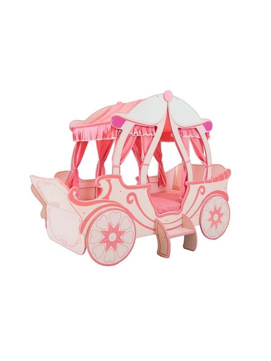 Παιδικό Κρεβάτι Αυτοκίνητο Μονό Ροζ για Στρώμα 90x190cm