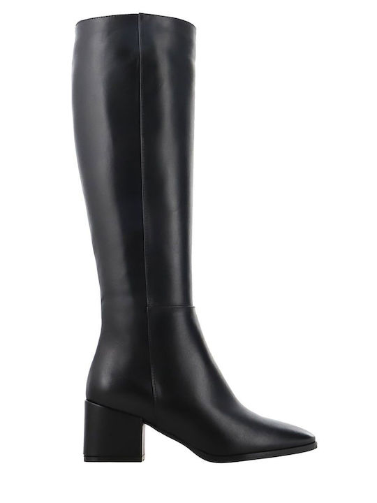 Martina 21 Leder Damenstiefel Schwarz