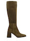 Suede Women's Boots Sacha 5 Khaki