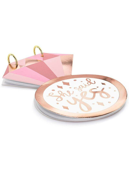 PartyDeco Сватбена Книга с Пожелания За Сватба Бял 17 смсм