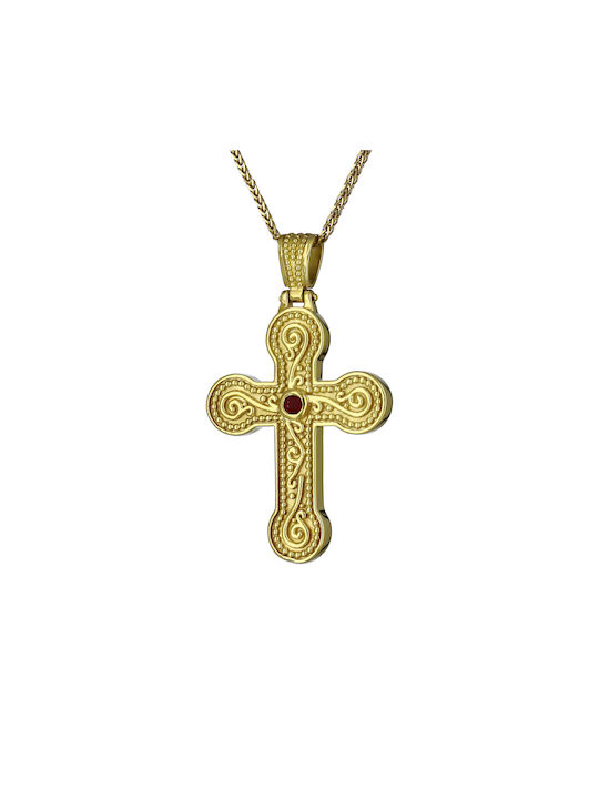 Femeiesc Aur Bizantin Cruce 14K