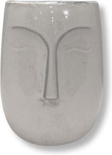 keleman Саксия Керамика Сив 14.5x14.5x18εκ.