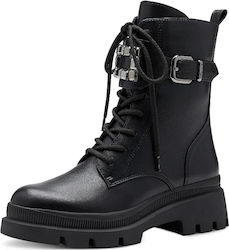 Tamaris Women's Leather Combat Boots Black