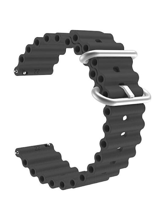 KOSTELO Gummi-Armband Schwarz 20mm