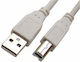 USB 2.0 Kabel USB-A-Stecker - USB-B-Stecker Weiß 5m 04.001.0405