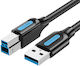 Vention 1m USB 3.0 Cable A-Male to B-Male (COOBF)