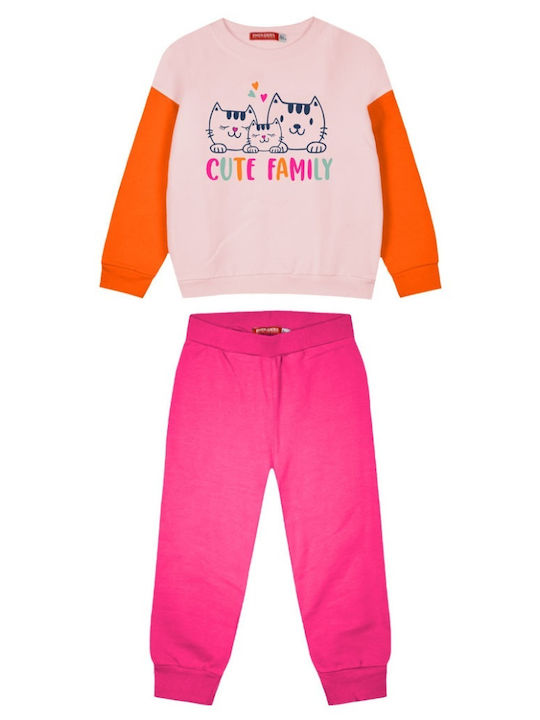 Energiers Kids Sweatpants Set Fuchsia 2pcs