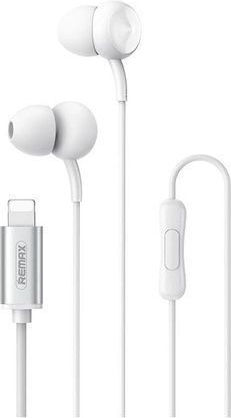 Remax RM-510i In-ear Handsfree με Βύσμα Lightning Λευκό