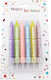 Σετ Birthday Candle "6" Multicolored 8PRT25