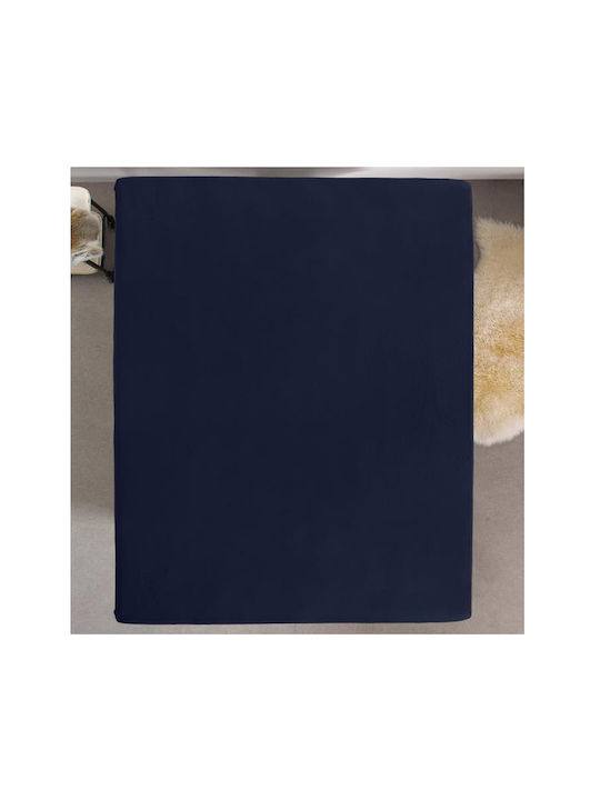 DreamHouse Cearșaf Super dublu cu Elastic 160x200+30cm. Albastru