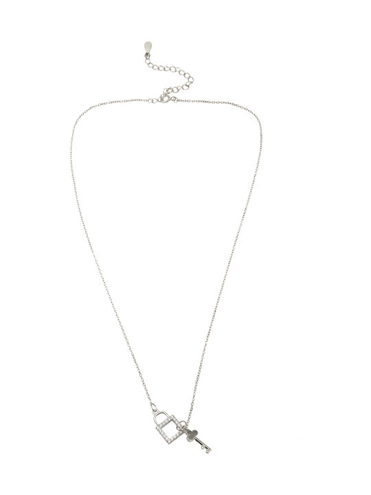 Tribute Necklace from Silver with Zircon