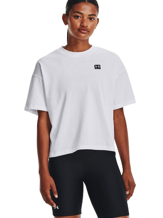 Under Armour Γυναικείο Αθλητικό T-shirt Λευκό