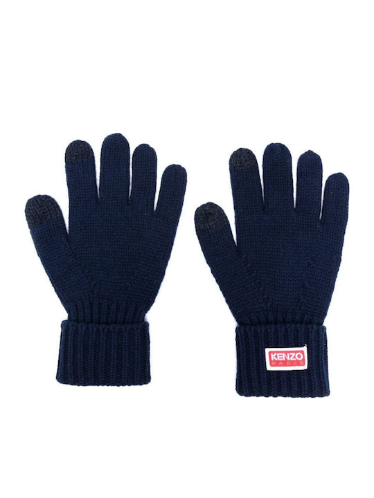Tag Marineblau Wolle Handschuhe
