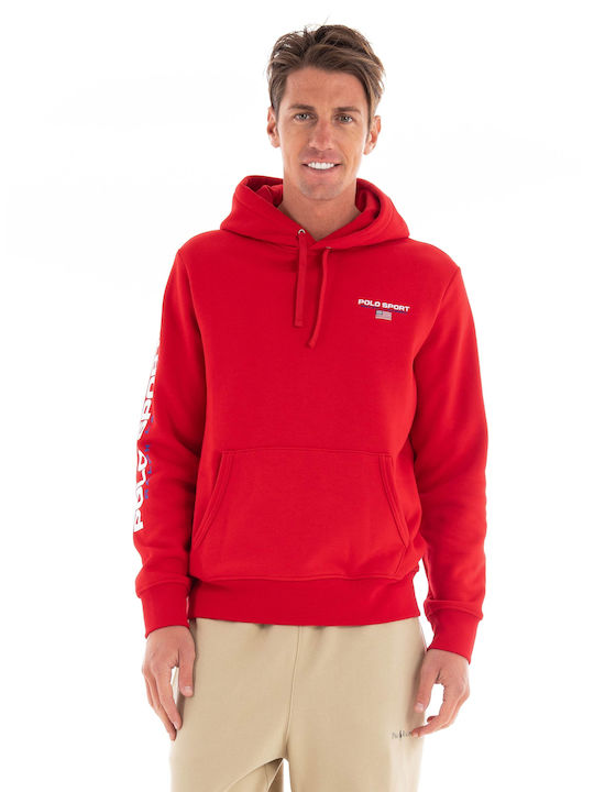 Ralph Lauren Men's Sweatshirt with Hood Red