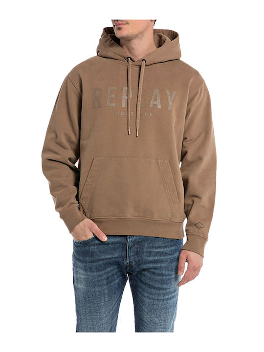 Replay Men's Sweatshirt with Hood Beige