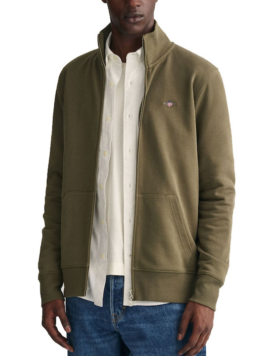 Gant Herren Sweatshirt Jacke Grün