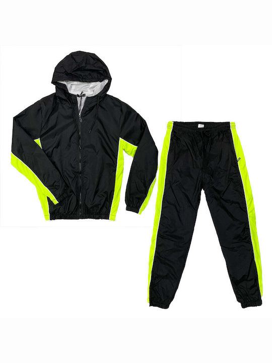 Ustyle Set Sweatpants with Rubber Black/Lime