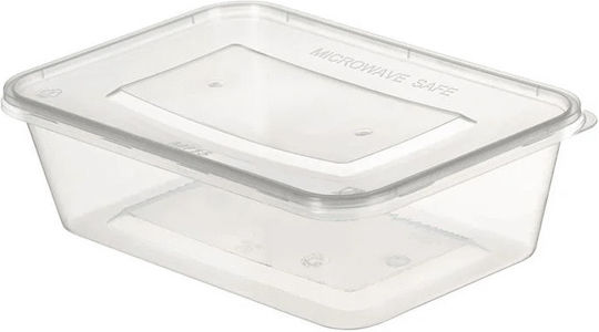 Intertan Einweg-Plastikgeschirr PP mit Fassungsvermögen von 650ml Transparent 50Stück