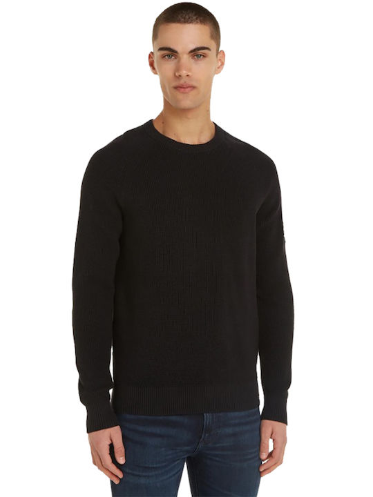 Calvin Klein Herren Langarm-Pullover Schwarz