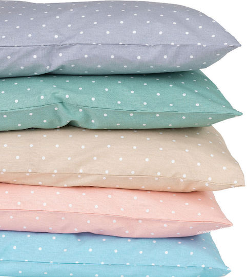 Borea Mix & Match Πουά Σετ Μαξιλαροθήκες Σιέλ 50x70εκ.