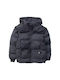 Name It Girls Quilted Coat Black with Ηood