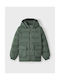 Name It Boys Quilted Coat Green with Ηood