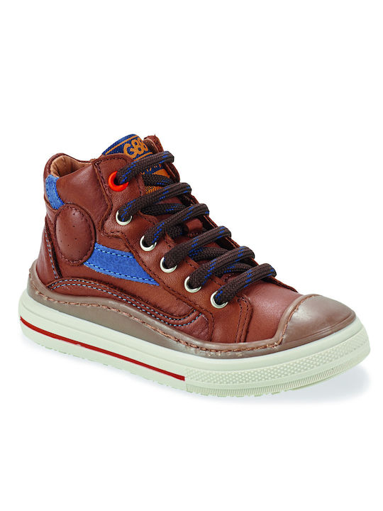 GBB Παιδικά Sneakers High Lago Καφέ